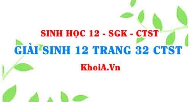 Giải Sinh 12 trang 32 Chân trời Sáng tạo
